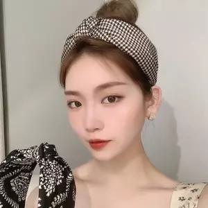 [HOLYG]헨시 체크 패션 반다나 헤어밴드_P313396945