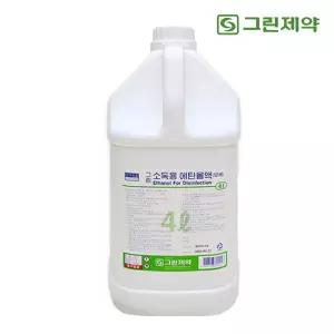 그린 소독용 에탄올액 (무색) 4L 에탄올 피부 소독