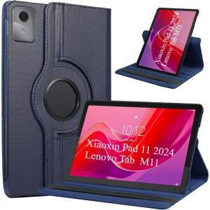 레노버 샤오신 패드 2024 11인치 태블릿 커버 탭 M11 TB331FC/330FU/336f 자동 절전/웨이크 기능 360도 회