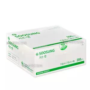 수성 접은거즈 7.5cmX7.5cmX8P 200매 면사 거즈