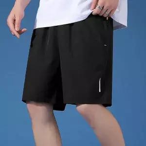[제이큐]반바지 블랙 밴딩 아이스 스티치 편한 남자바지 트레이닝복 여름 조
