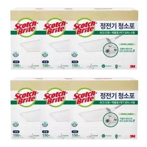 [3M] 3M 스카치브라이트 정전기 청소포 대형 150매 x  6개