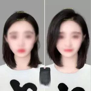 모던 볼륨 원터치 부분가발 부드러운