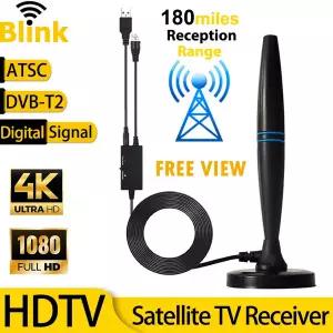 dmb안테나 증폭기가 실내 TV 안테나 46-862M 장거리 4K 1080P 디지털 HD 신호 부스터 DVBT2 ATSC 위성 수신