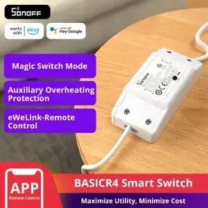 SONOFF BASICR4 와이파이 스위치 스마트 홈 릴레이 조명 범용 차단기 타이머 구글타이머 eWeLink 리모컨