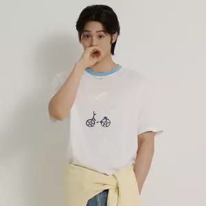 [백화점 정품] 빈폴 멘 [FW26][정희기] 링거 반소매 티셔츠 - 화이트 :BC6742K051