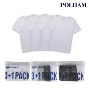 폴햄 공용 3+1PACK 반팔 티셔츠 패키지 PHG5TR3100
