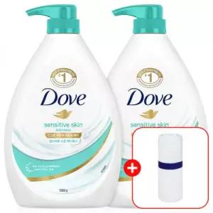 도브 바디워시 대용량 바디클렌저 센스티브 1000ml 2개