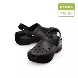 [크록스]클래식 플랫폼 클로그 우먼 206750-001