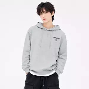 [체이스컬트] [3color] U 에센셜 레터링 후드티