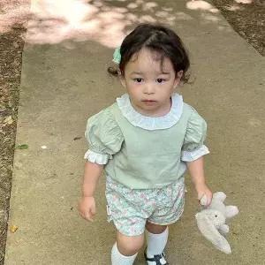 아림클로젯 싱그러운 꽃잎에 쪼꼬미 마음도 살랑살랑 - 아기 올리브 블라우스