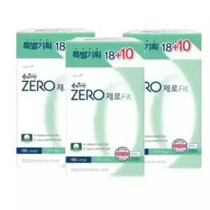 순수한면 제로 생리대 대형 28매x3팩 84매