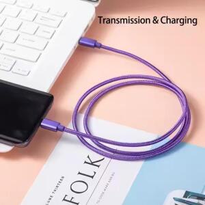 66W 나일론 브레이디드 USB C to 타입  충전 케이블 5A 퀵 차지 PD 데이터 1m 2m 3m 어댑터 라인