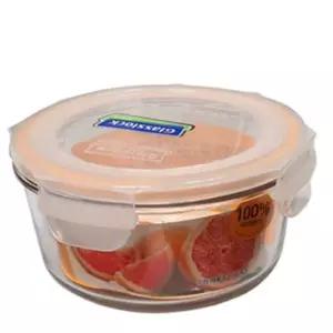 밀폐용기 유리용기 전자렌지 밀폐찬통 원형 730ml
