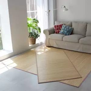 17mm 오크형 대자리 140x190cm 침대 시원한 여름러그 나무 왕골 마작방석 마작침 카페트 카페