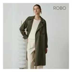 로보 최초가990,000원 25FW 이태리 스웨이드 더블플랩 롱 트렌치코트140799