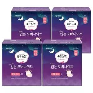 좋은느낌 입는 냄새걱정없는 흡수력 오버나이트 중형 8개입 4개