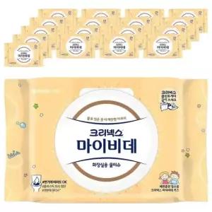 마이비데 키즈 생필품 위생용품 화장실용 물티슈 캡형 95g 40매 18개