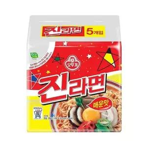봉지라면 오뚜기 진라면 매운맛 120g 40개