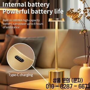 클래식 테이블 램프 USB 충전식 야간 조명 무단계 터치 데스크 3색 침대 옆 바 호텔 장식