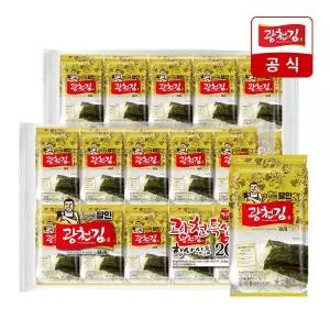 광천김 재래 도시락김 3대째 달인 조미김 밥반찬 4g 20봉X2개 총40봉 MNS