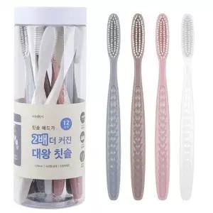 ( )2단모 왕 생활위생용 큰 대왕 칫솔 12개입