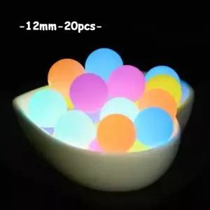 Lofca 빛나는 구슬 12mm 20pcs 어둠 속에서 실리콘 DIY 목걸이 BPA 젖꼭지 선물 액세서리