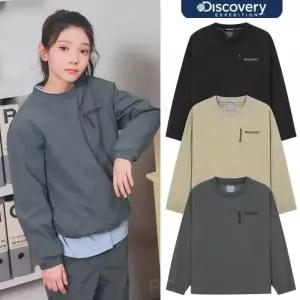 [디스커버리키즈](김해점)[정상가 89,000원] 프레시벤트 우븐 트레이닝 가슴포켓 맨투맨 DKTR3B051