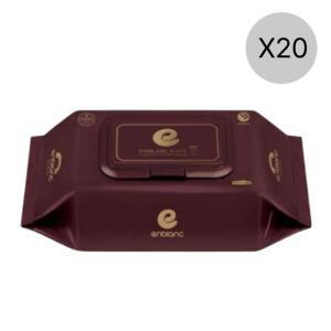 앙블랑 세이프 버건디 물티슈 80평량 캡형 70매 20팩