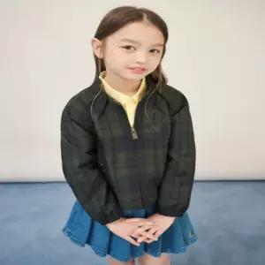 [Re-edition] 프리미엄 체크 바람막이 점퍼 - 그린 (BI5839G01M)