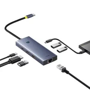 [베이스어스][50026] 베이스어스 USB 허브 C타입 멀티 HDMI PD 100W 4K 미러링 원터치 7in1