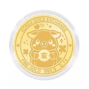 한국금거래소 돼지 순금 코인(메달) 0.1g