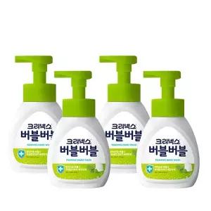 크리넥스 버블버블 핸드워시 힐링그린 250ml 4개
