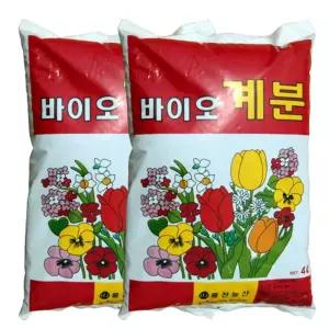 바이오 계분 4L(2개) 텃밭 퇴비 거름 비료/식물/영양제/비료/살포기/복합/퇴비/유박