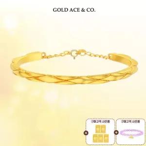 24K 순금 헤리티지 퀼팅 뱅글 팔찌 + 24K 순금 클로버 골드 5종 + 14K 금볼 테일