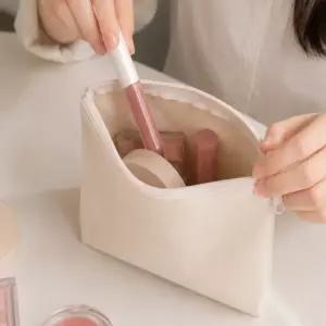 무지 지퍼 수납파우치 천파우치