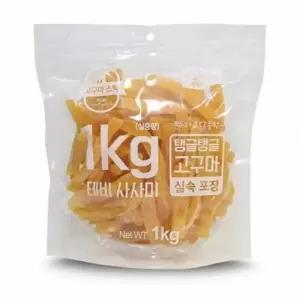 ( )테비 강아지 간식 탱글탱글 고구마스틱 1kg