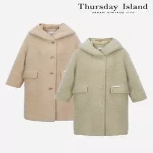 [써스데이아일랜드][Thursday Island] 숄카라 후드 롱 코트(T238MCT635W)