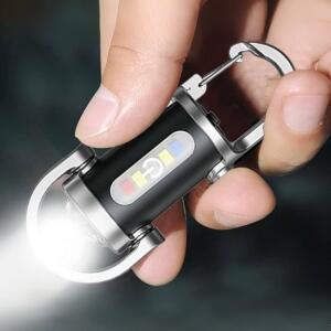키체인 손전등 USB 충전 휴대용 캠핑 초강력 LED 램프 야외 장비 하이킹 낚시 포켓