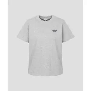 [국내백화점 매장정품] 빈폴 BEANPOLE LADIES 레터링 자수 오버핏 반소매 티셔츠 그레이 (BF6242C913) BF62