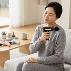 안마기 관리 셀프 어깨 무선 근육이완 가정용 마사지건 골드 목