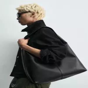 ZARA 플레인 토트백 - 블랙 3312/820/800