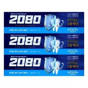 [제이큐]2080 파워쉴드 플러스 블루더블민트 치약 140g X 3개