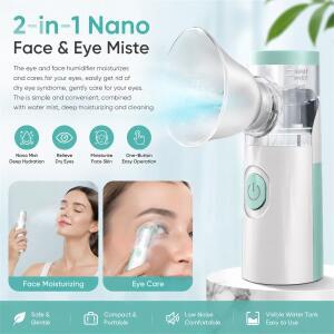 스킨케어 얼굴 및 눈 스티머 나노 콜드 스프레이 스파 분무기 클리닝 가습기 오존 네블라이저