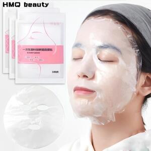 일회용 얼굴 플라스틱 필름 풀 클리너 마스크, 목 스티커 종이, 투명 PE 랩, 페이셜 케어 도구, 뷰티, 500