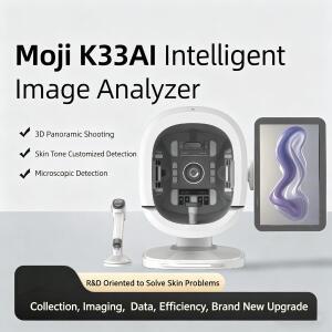 모지 K33 3중 카메라 피부 분석기 얼굴 두피 AI 지능형 3D 감지 뷰티 살롱 진단 기기