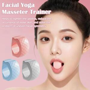 여성용 턱 운동기구, 이중턱 감소, 피부 탄력 를 위한 페이셜 요가, 얼굴 턱선 쉐이퍼, 실리콘 트레이너