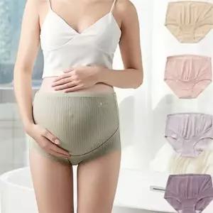 임산부 팬티 임산부 드로즈 편안한 하이 3종 복대 임신 여성 속옷