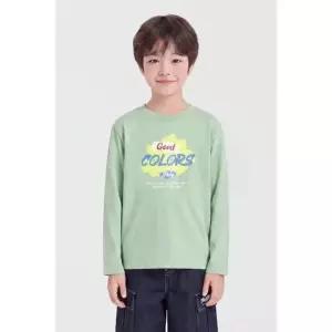 [갤러리아] 베네통키즈G  26F/W 그래픽 싱글 티셔츠 QATS02641그린
