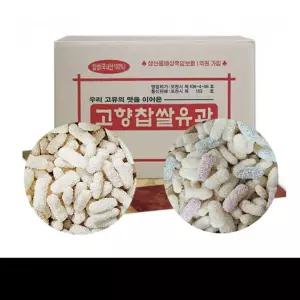 찹쌀 백년초 쑥 혼합 3.4kg 대용량유과 한과 유과